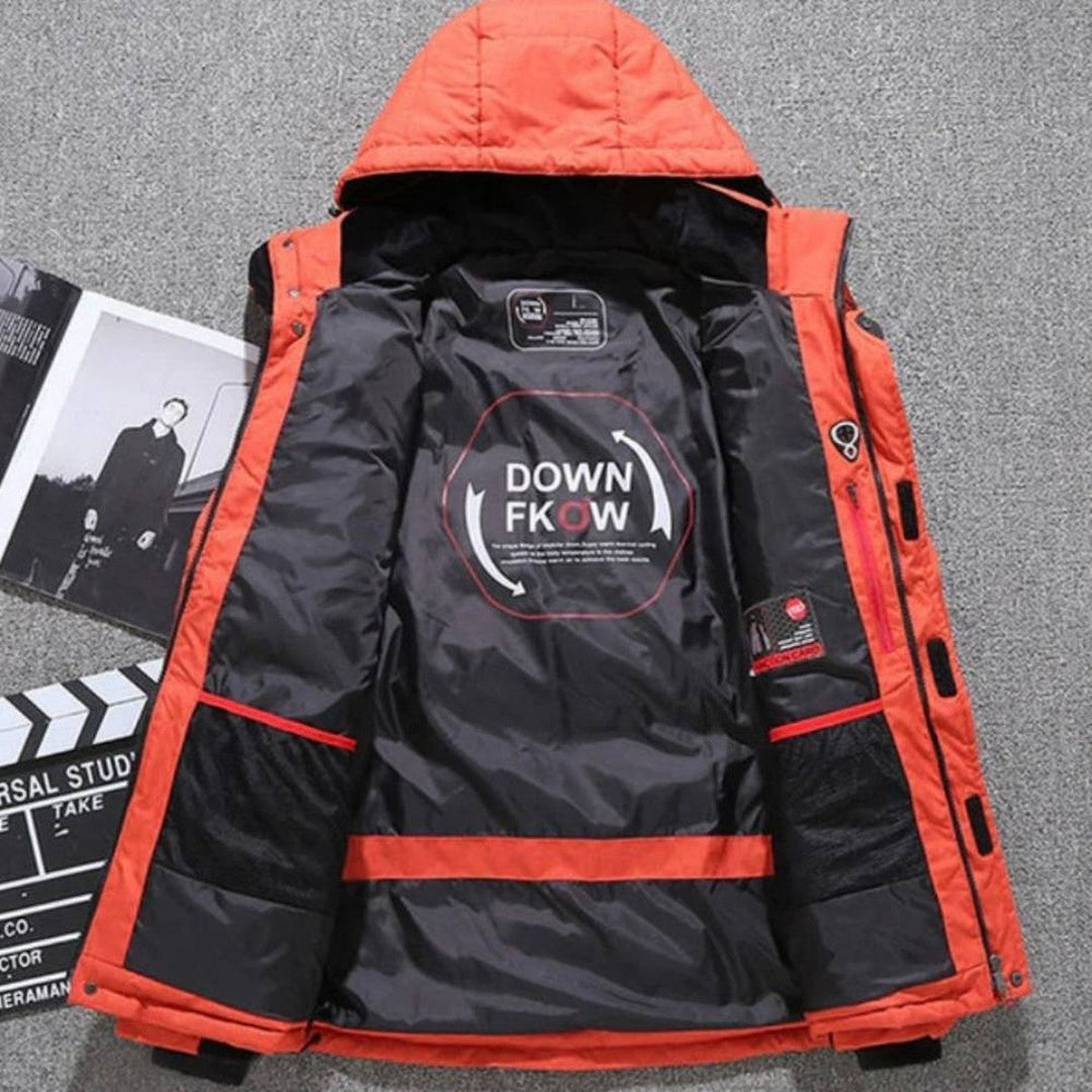 Douglas | Chic Hooded Zip-Up Puffer Jacket with Multi-Pocket Design