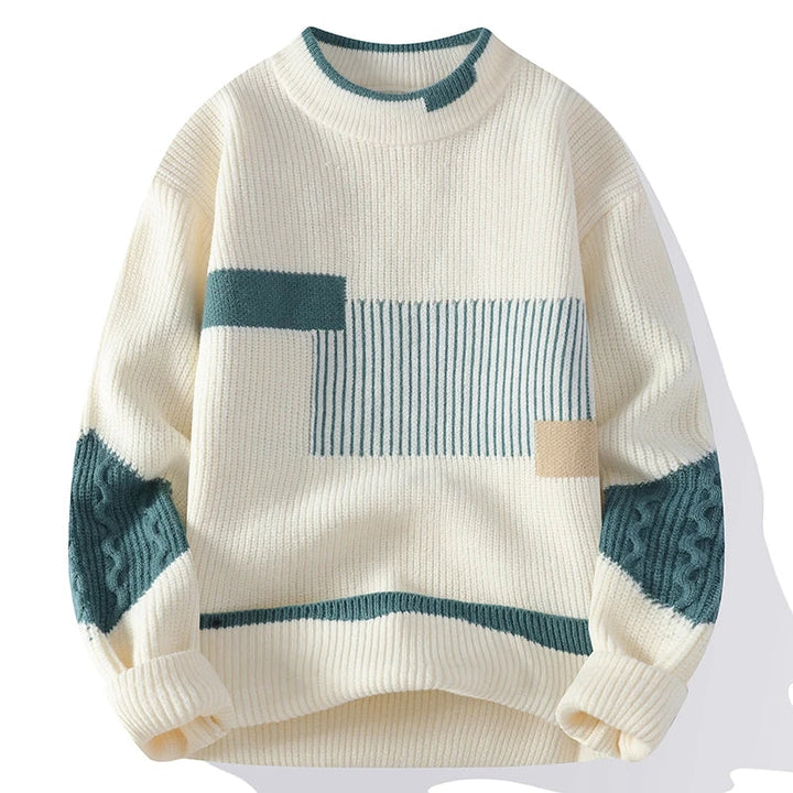 Edward | Effortless Color Block Crewneck Sweatshirt