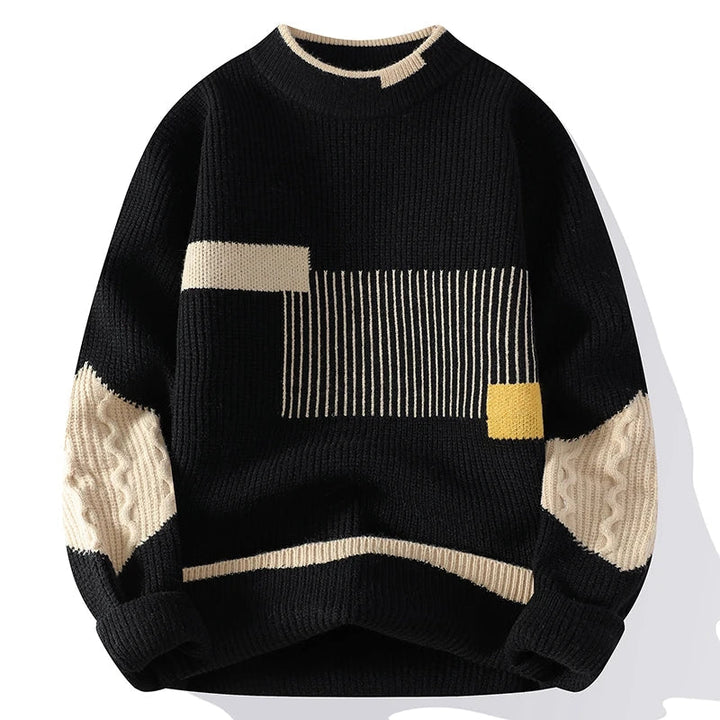 Edward | Effortless Color Block Crewneck Sweatshirt