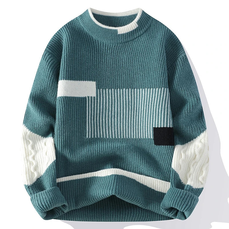 Edward | Effortless Color Block Crewneck Sweatshirt