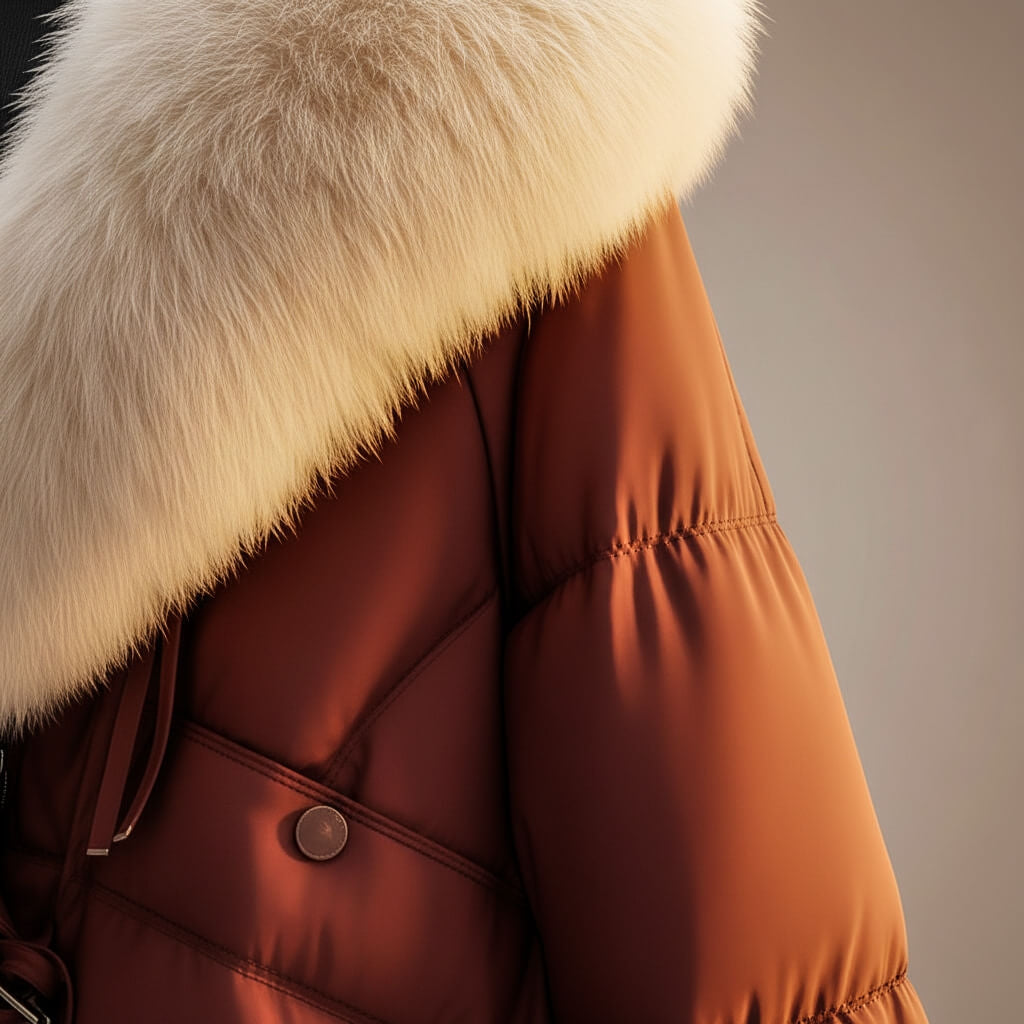 Elizabeth | Stylish Oversized Faux Fur Collar Puffer Jacket