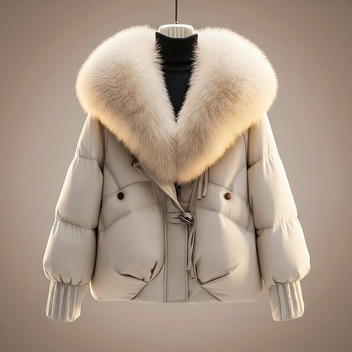 Elizabeth | Stylish Oversized Faux Fur Collar Puffer Jacket