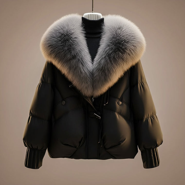 Elizabeth | Stylish Oversized Faux Fur Collar Puffer Jacket