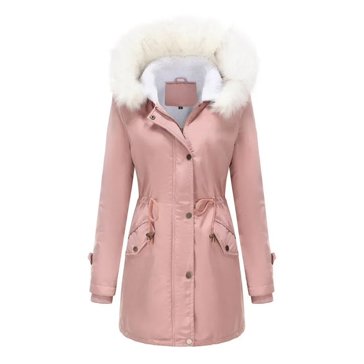 Emily | Classic Hooded Fur Coat Parka with Drawstring Waist