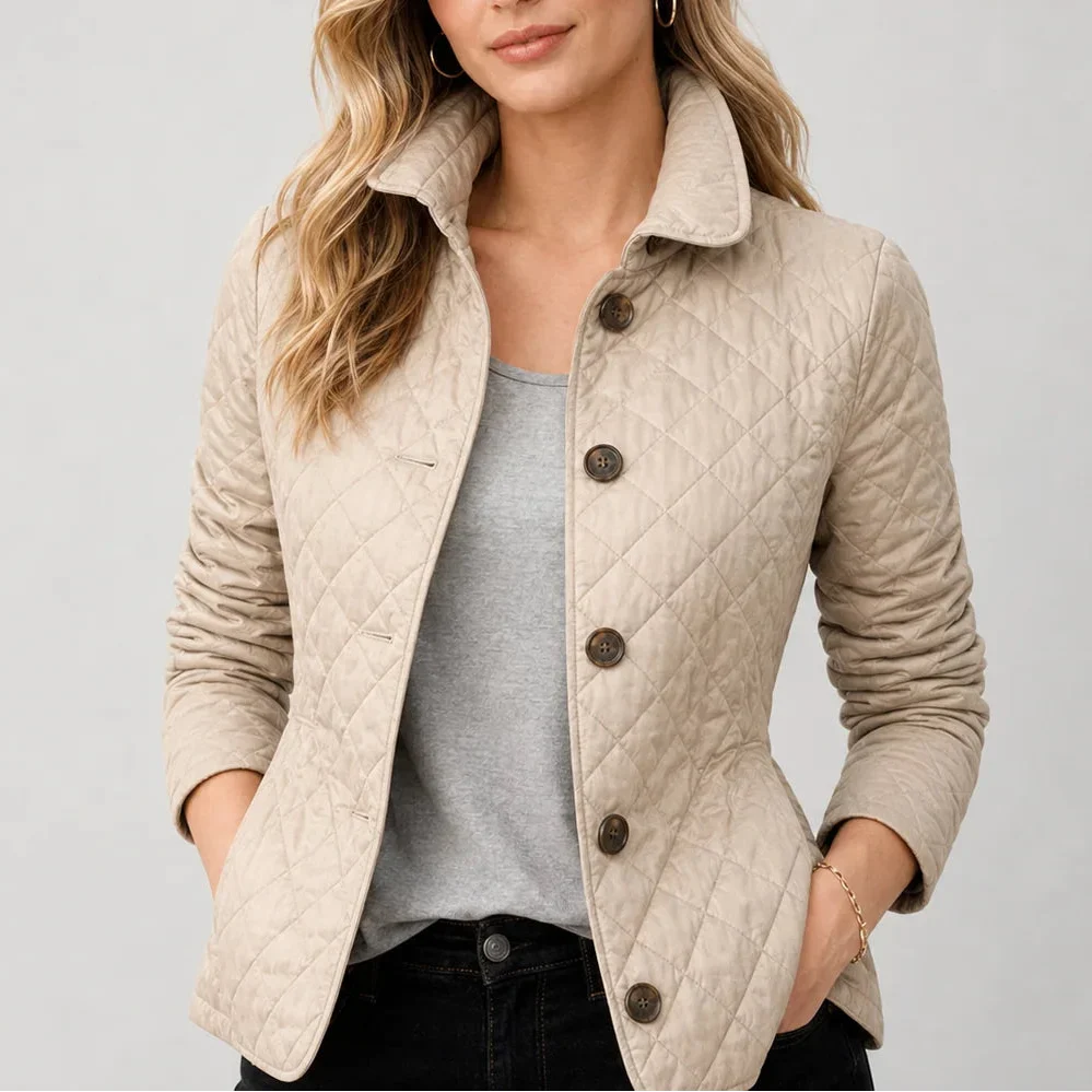 Emily | Effortless Quilted Puffer Jacket with Stand Collar