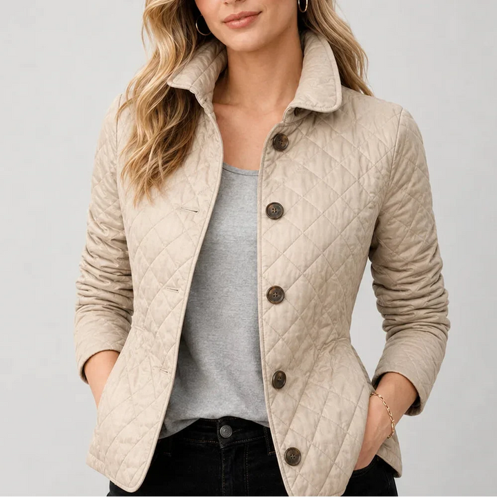 Emily | Effortless Quilted Puffer Jacket with Stand Collar