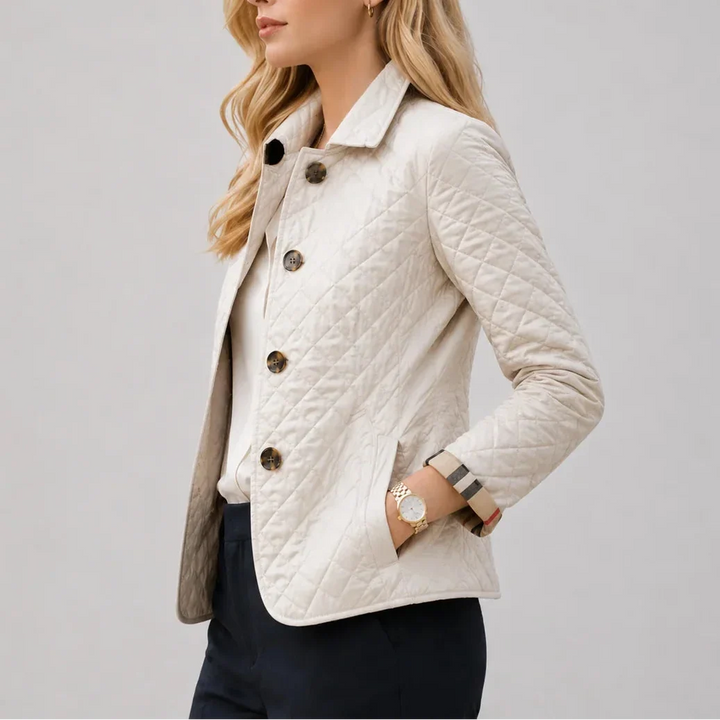 Emily | Effortless Quilted Puffer Jacket with Stand Collar