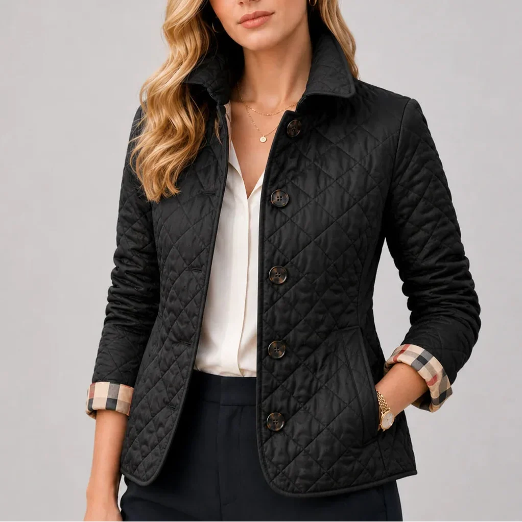 Emily | Effortless Quilted Puffer Jacket with Stand Collar