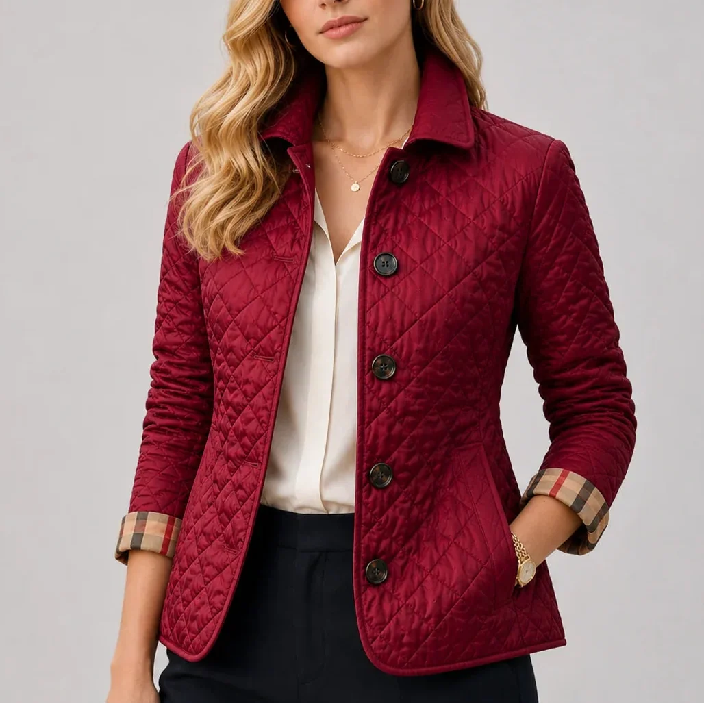 Emily | Effortless Quilted Puffer Jacket with Stand Collar