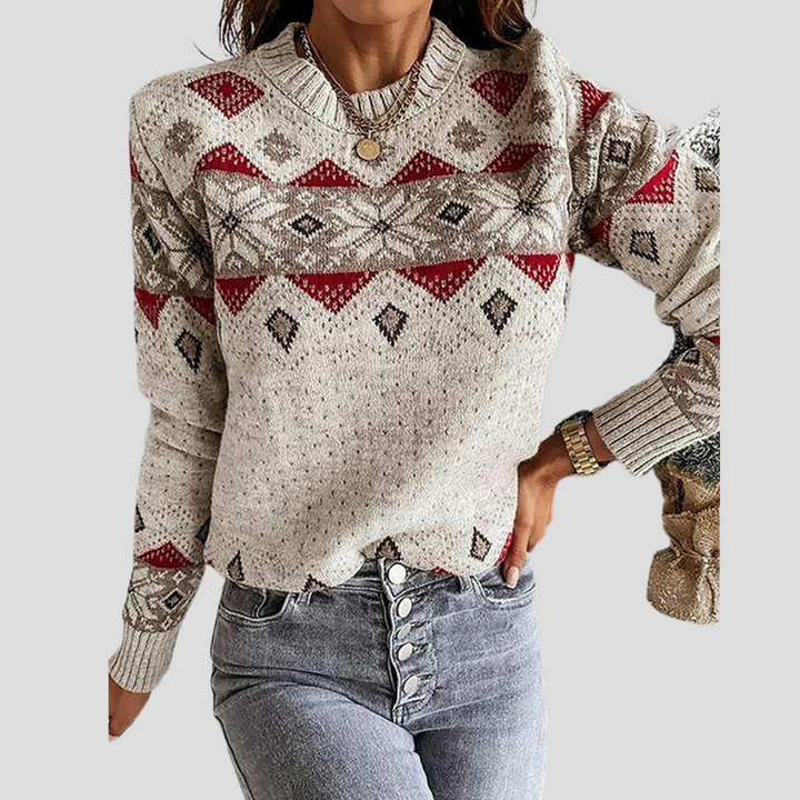 Emma | Refined Fair Isle Christmas Sweater for Women