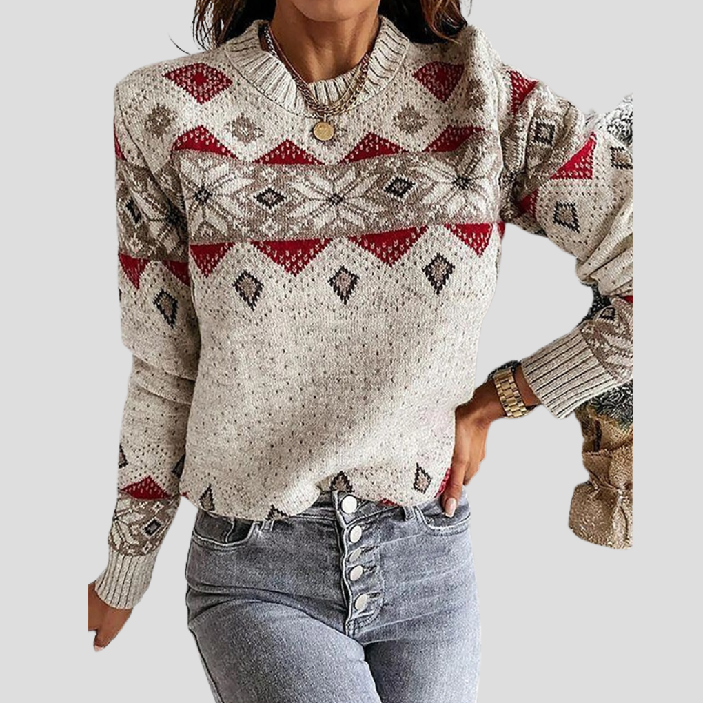 Emma | Refined Fair Isle Christmas Sweater for Women