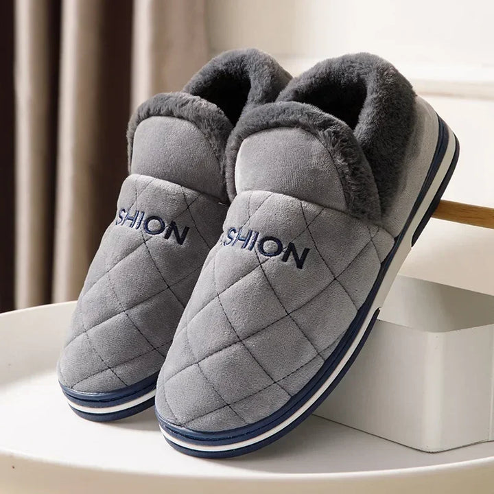 Eric | Quilted Closed-Toe Winter Mens Slippers