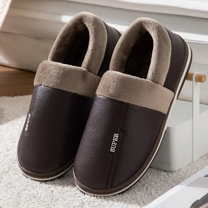 Eric | Quilted Closed-Toe Winter Mens Slippers
