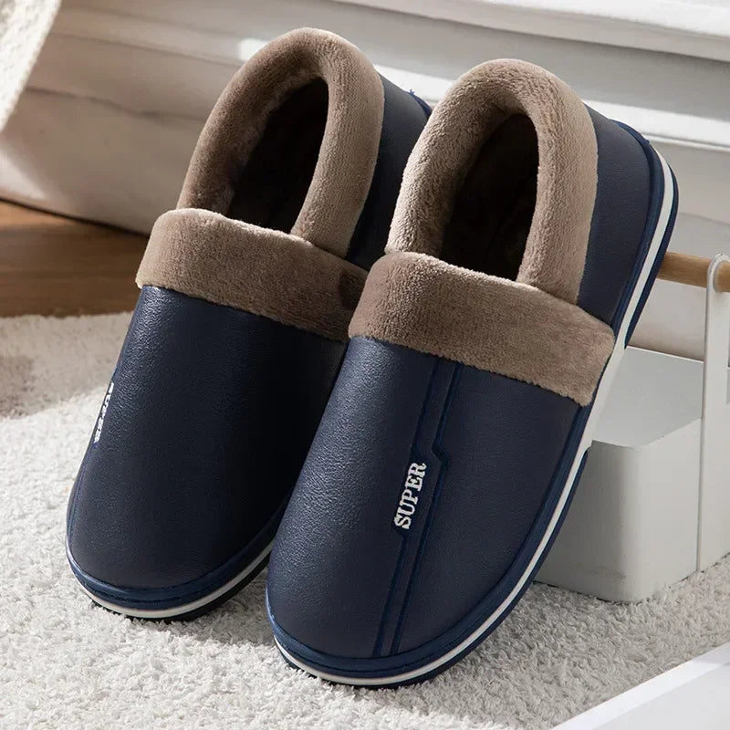 Eric | Quilted Closed-Toe Winter Mens Slippers
