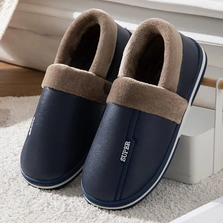 Eric | Quilted Closed-Toe Winter Mens Slippers