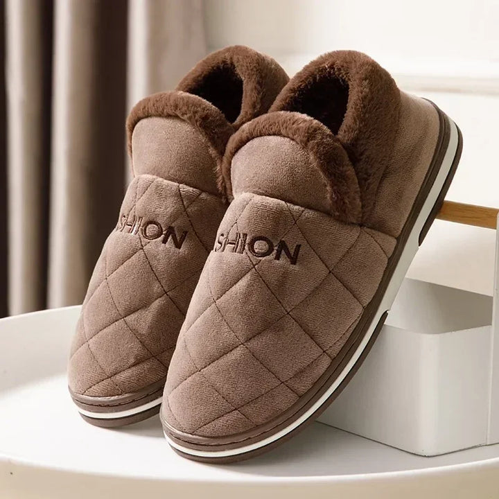 Eric | Quilted Closed-Toe Winter Mens Slippers