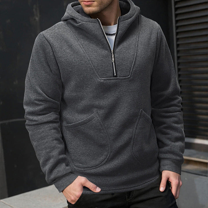 Ethan | Half-Zip Pullover Mens Hoodies with Kangaroo Pocket
