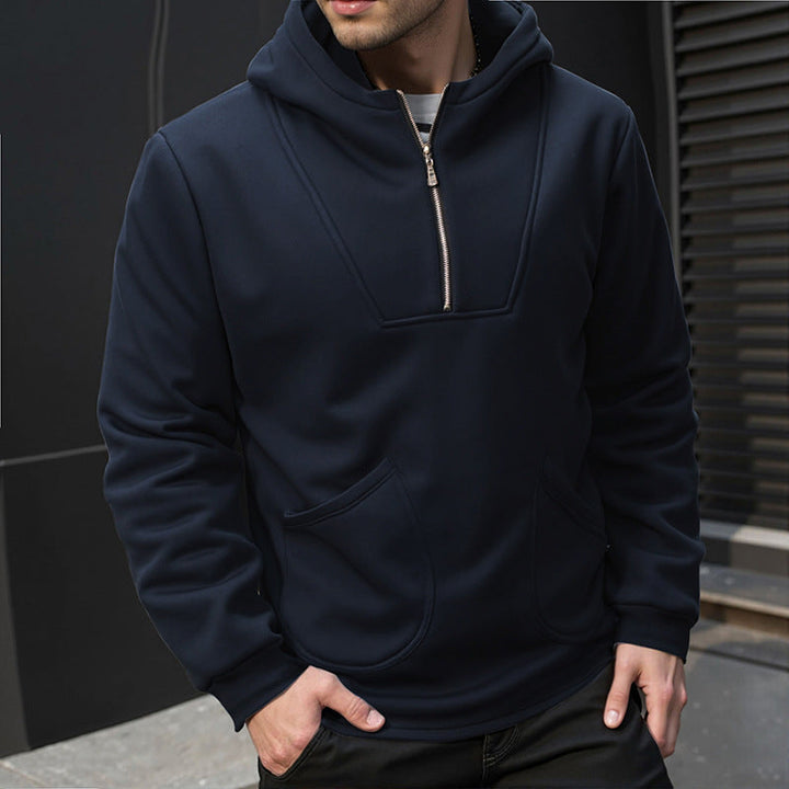 Ethan | Half-Zip Pullover Mens Hoodies with Kangaroo Pocket