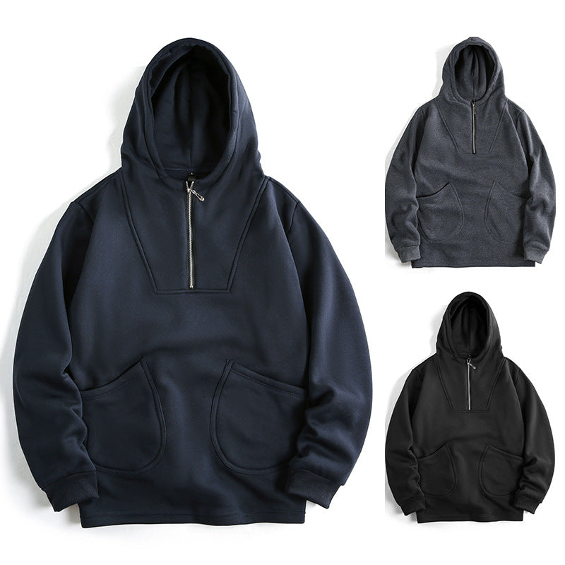 Ethan | Half-Zip Pullover Mens Hoodies with Kangaroo Pocket