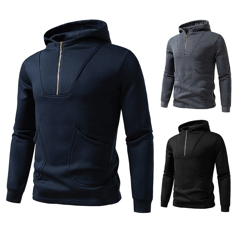 Ethan | Half-Zip Pullover Mens Hoodies with Kangaroo Pocket
