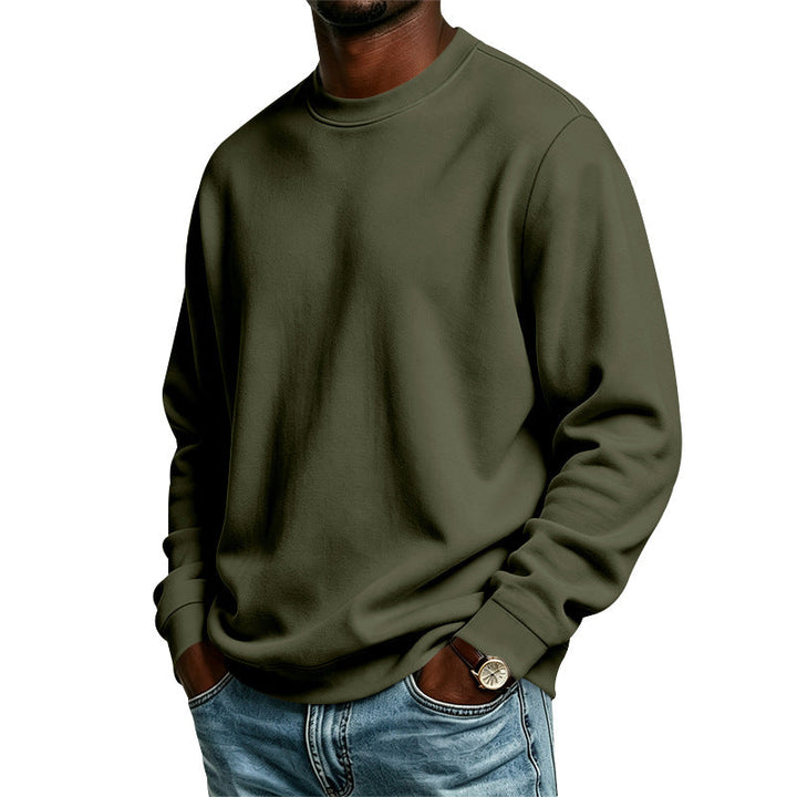 Ethan | Relaxed Oversized Crewneck Sweatshirt with Ribbed Cuffs