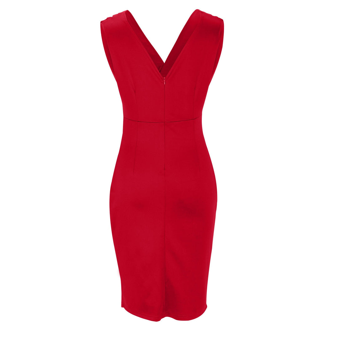Evelyn | Classic Pleated Bodycon Mini Christmas Dress