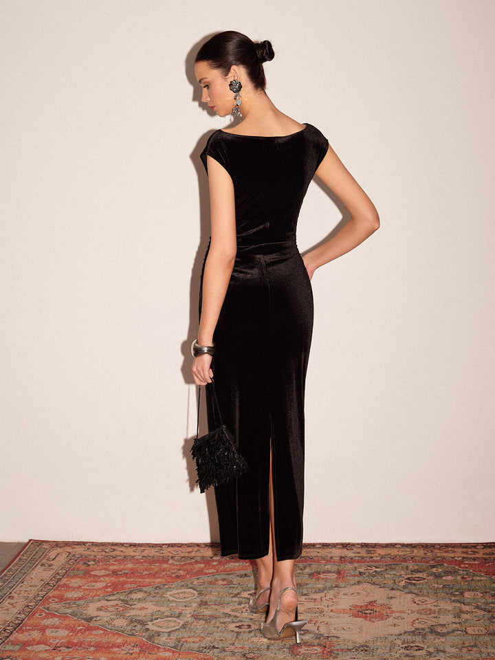 Evelyn | Cozy Sleeveless Velvet Maxi Dress
