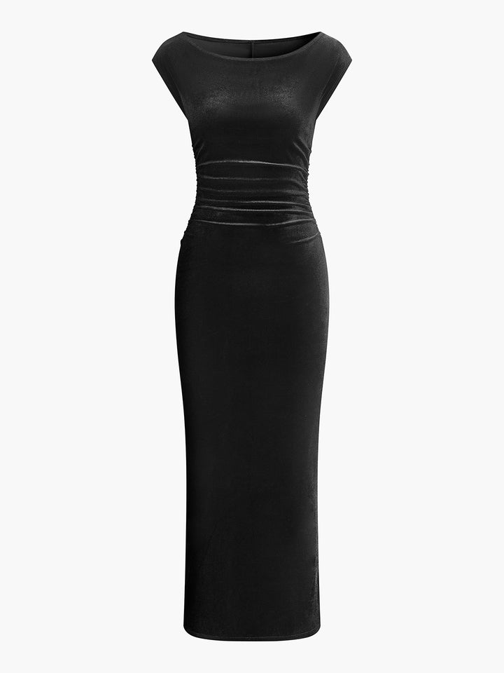 Evelyn | Cozy Sleeveless Velvet Maxi Dress