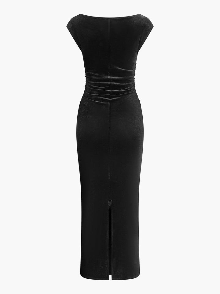 Evelyn | Cozy Sleeveless Velvet Maxi Dress