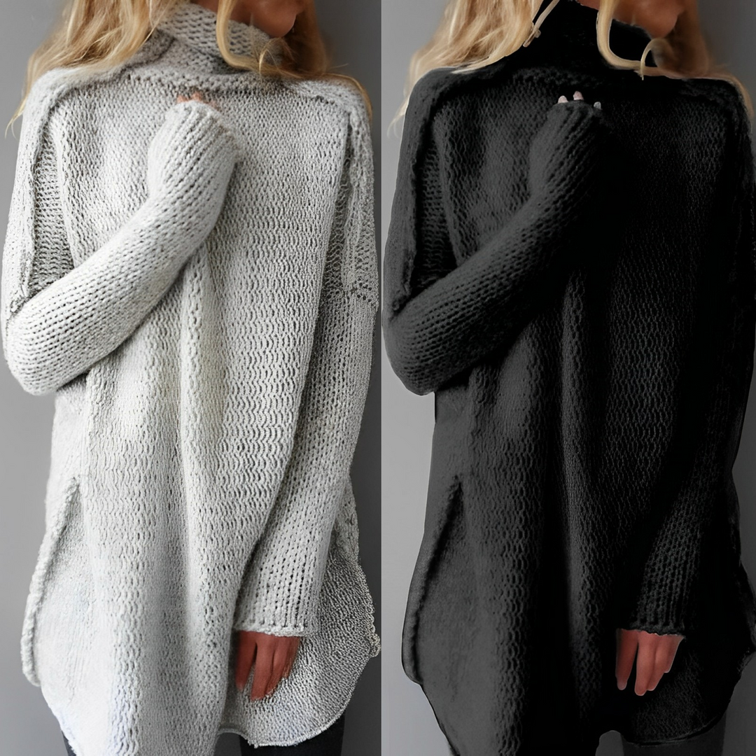 Evelyn | Elegant Oversized Knit Turtleneck Sweater Tunic