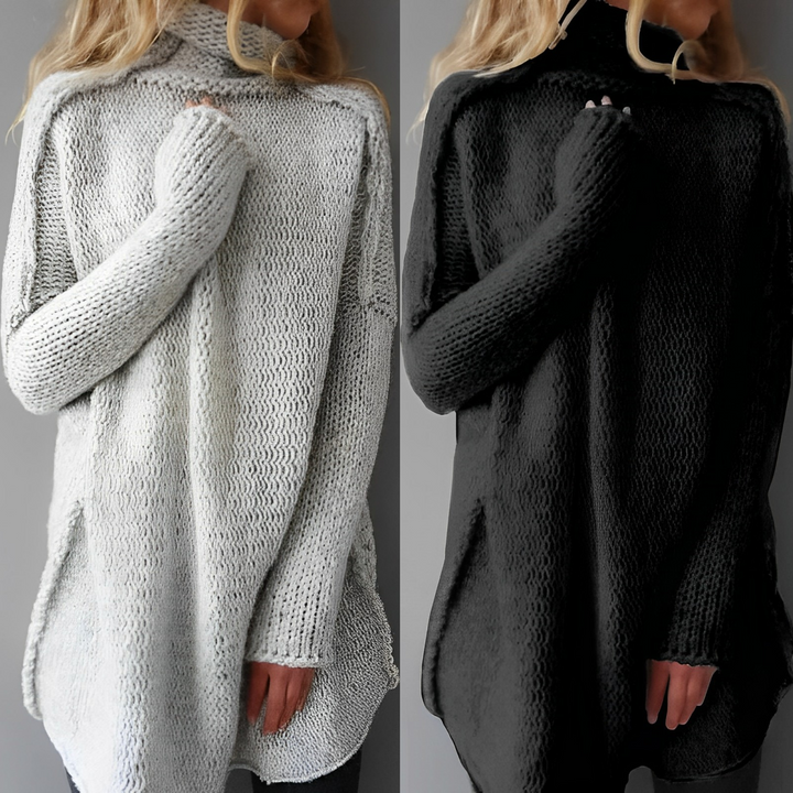 Evelyn | Elegant Oversized Knit Turtleneck Sweater Tunic