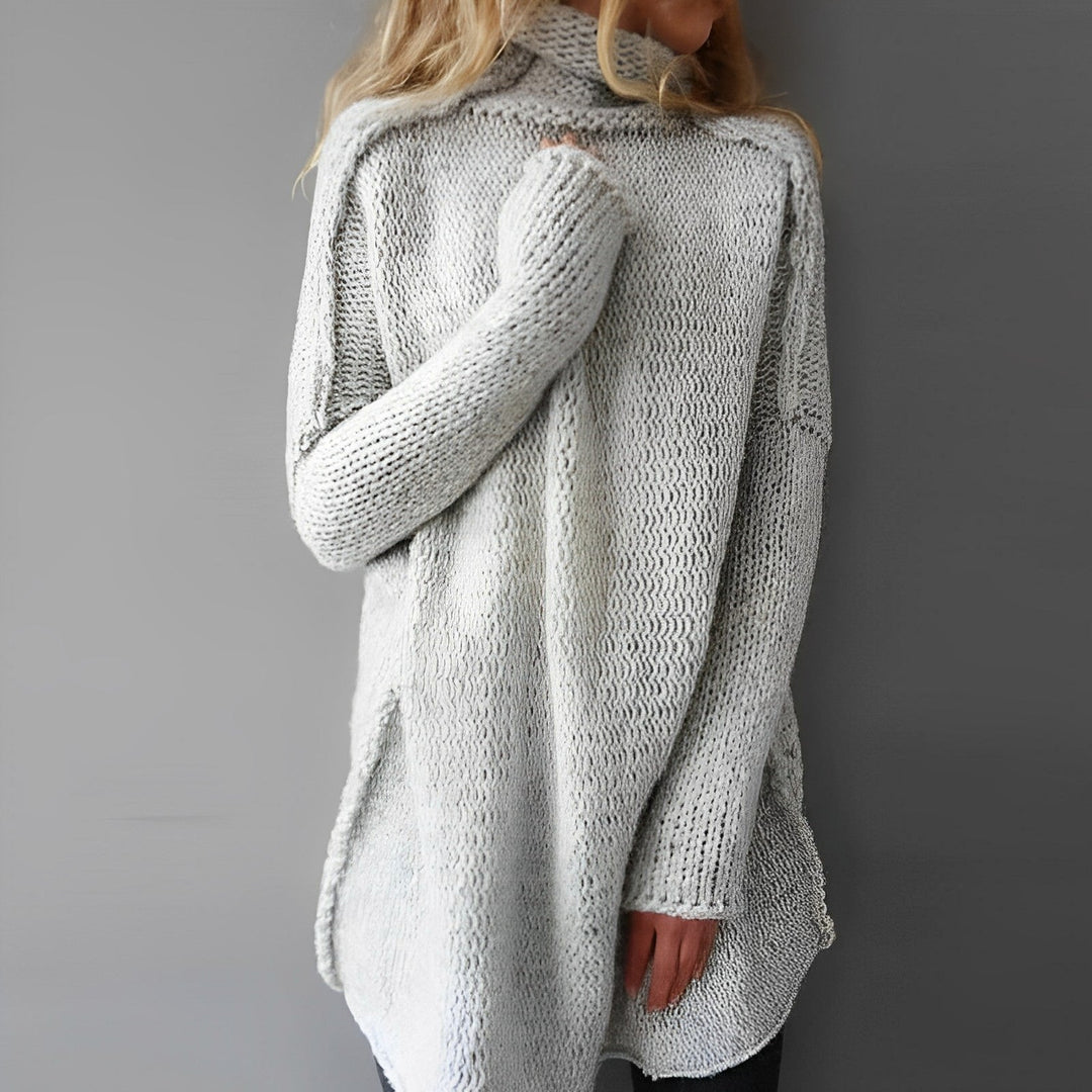 Evelyn | Elegant Oversized Knit Turtleneck Sweater Tunic