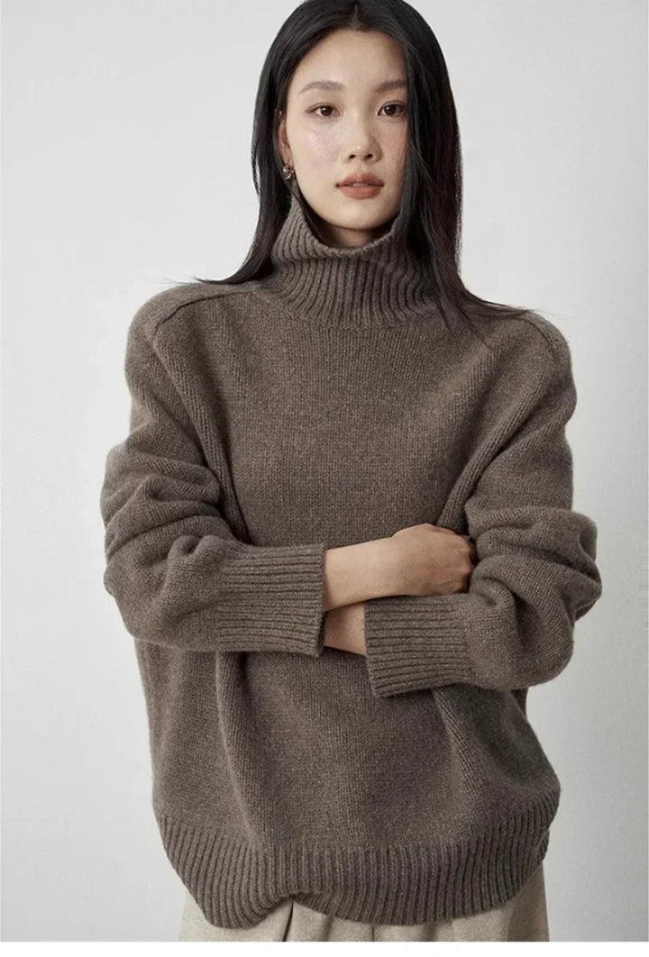 Frances | Effortless Oversized Knit Turtleneck Sweater