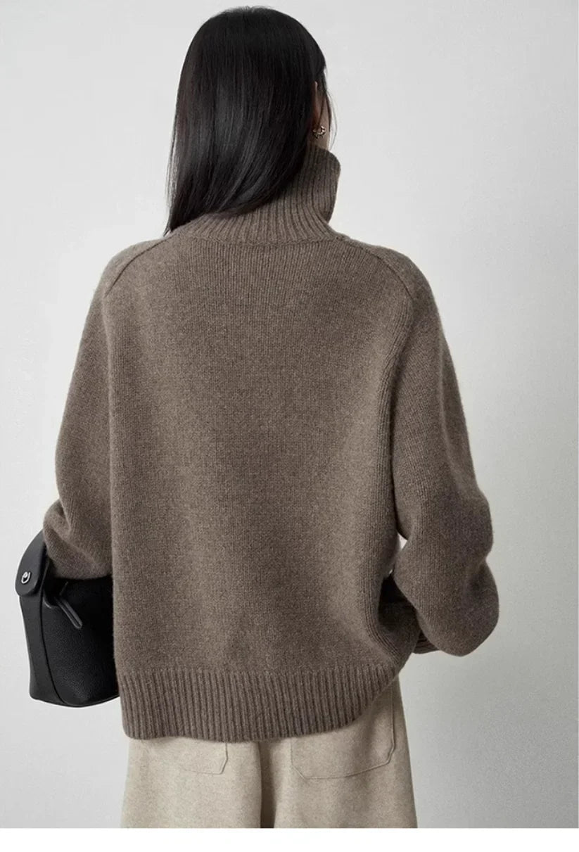 Frances | Effortless Oversized Knit Turtleneck Sweater