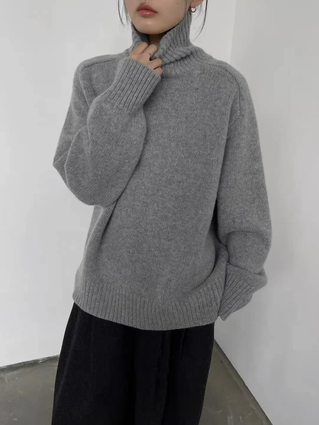 Frances | Effortless Oversized Knit Turtleneck Sweater