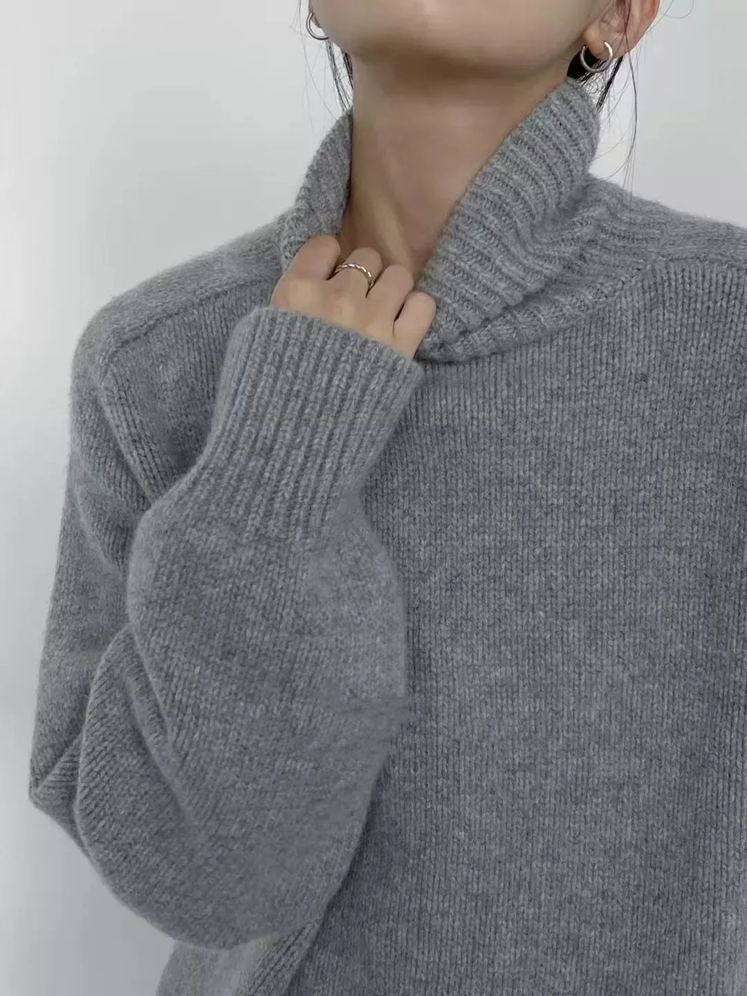Frances | Effortless Oversized Knit Turtleneck Sweater