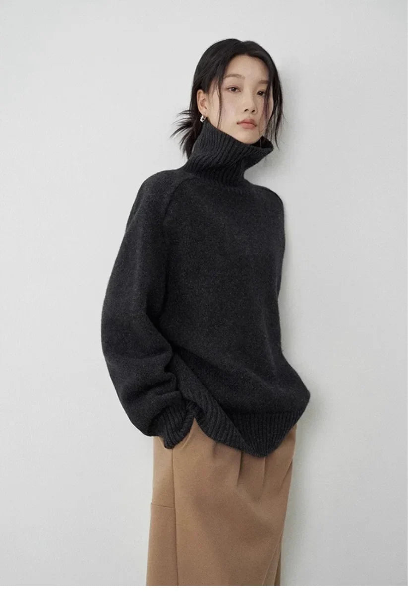 Frances | Effortless Oversized Knit Turtleneck Sweater