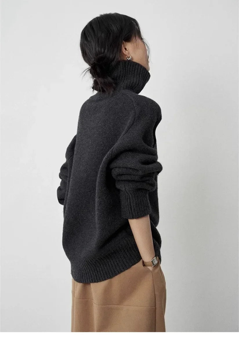 Frances | Effortless Oversized Knit Turtleneck Sweater