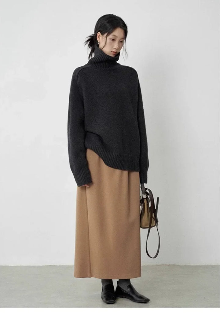 Frances | Effortless Oversized Knit Turtleneck Sweater