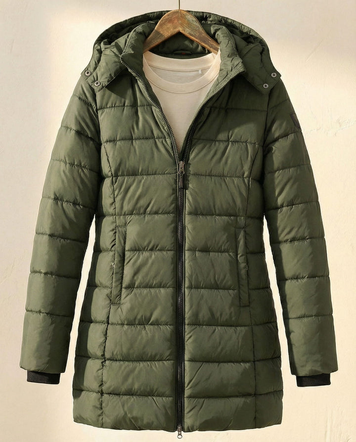 Frances | Relaxed Longline Hooded Puffer Jacket