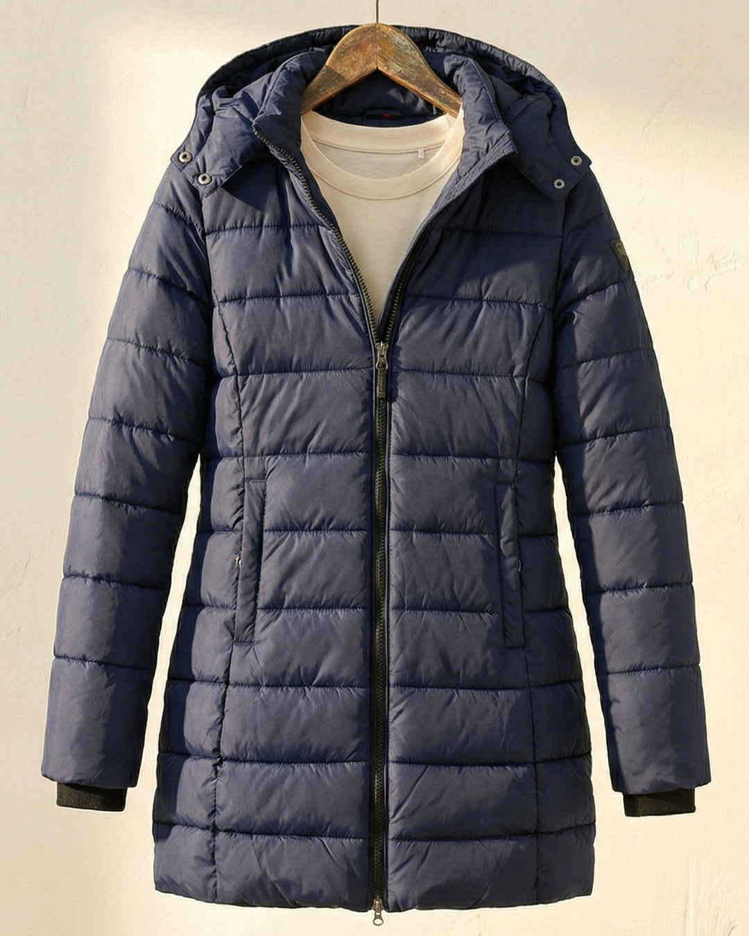 Frances | Relaxed Longline Hooded Puffer Jacket