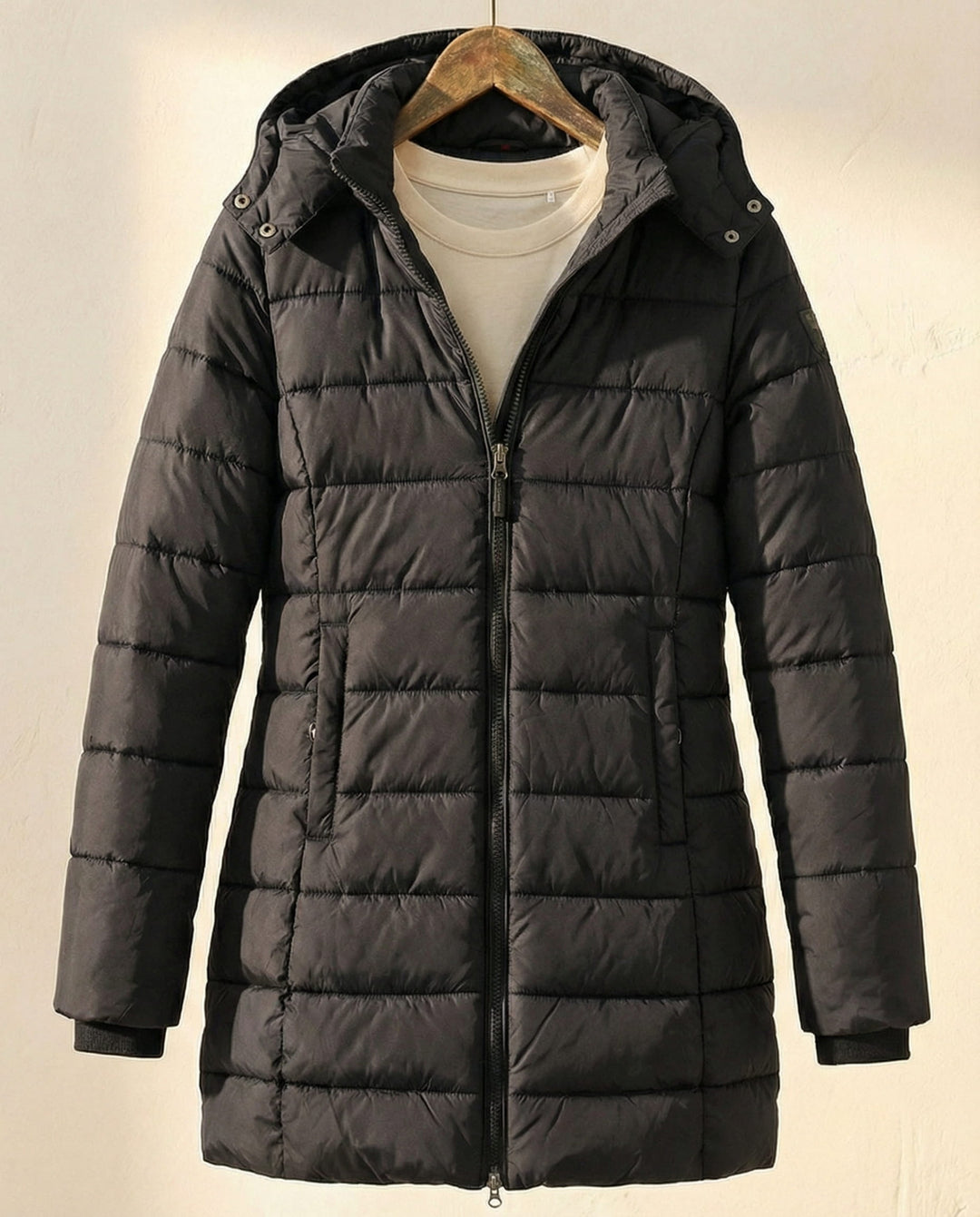 Frances | Relaxed Longline Hooded Puffer Jacket