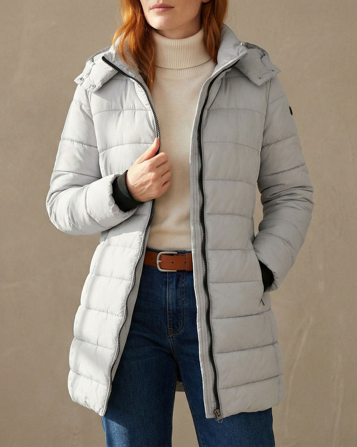 Frances | Relaxed Longline Hooded Puffer Jacket