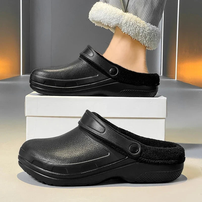 George | Plush-Lined Wide Fit Winter Mens Slippers