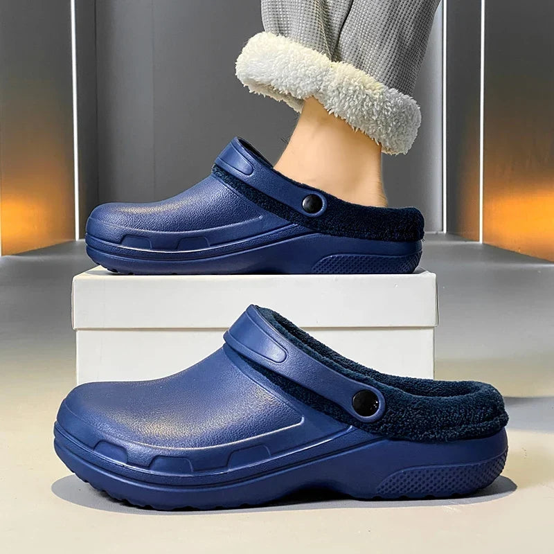 George | Plush-Lined Wide Fit Winter Mens Slippers