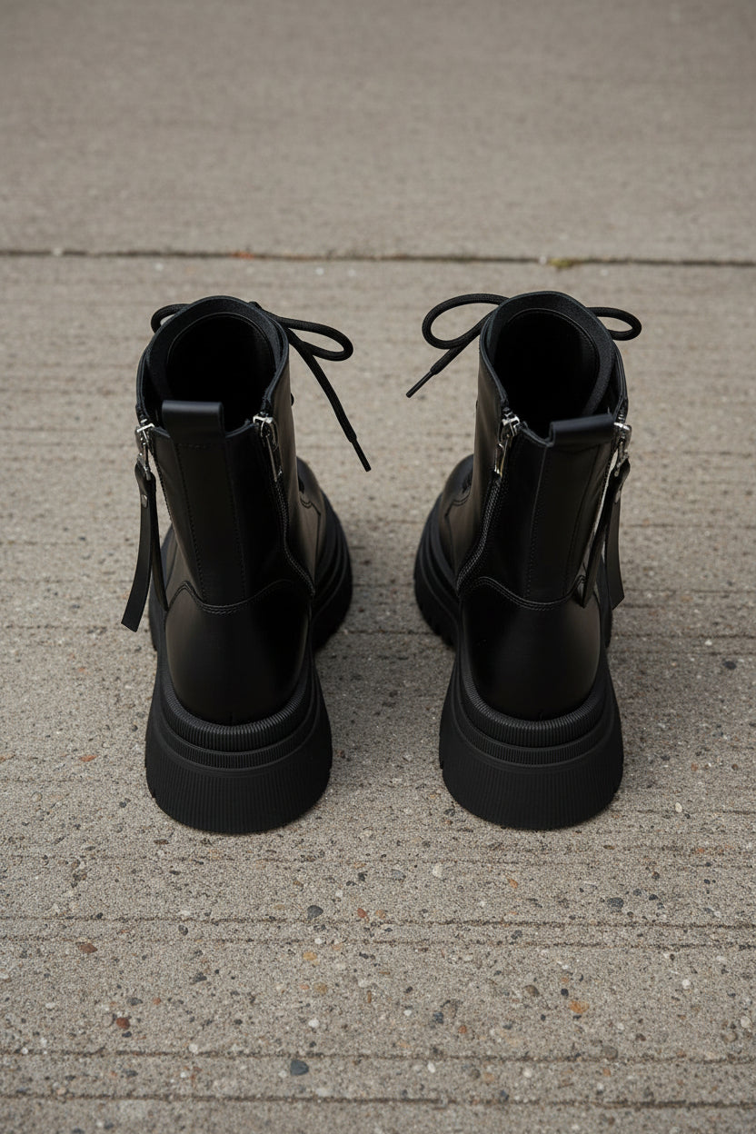 Gloria | Classic Lace-Up Combat Boots Women Lug Sole Ankle Boots