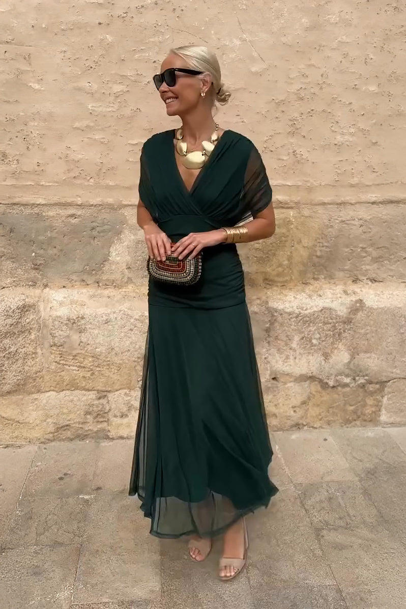 Gloria | Effortless Off-Shoulder Floral Print Holiday Dress