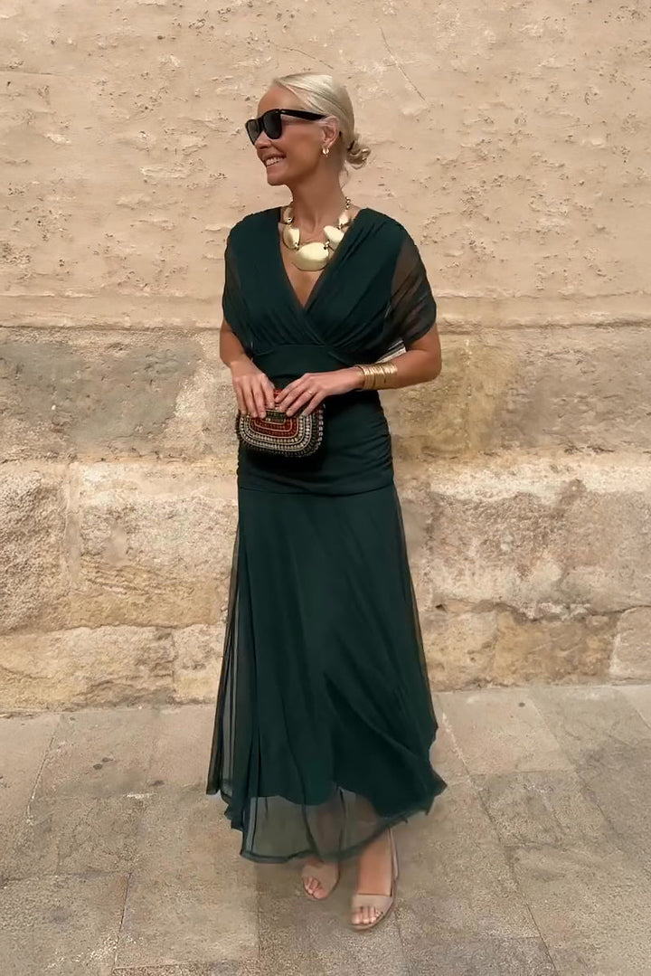 Gloria | Effortless Off-Shoulder Floral Print Holiday Dress