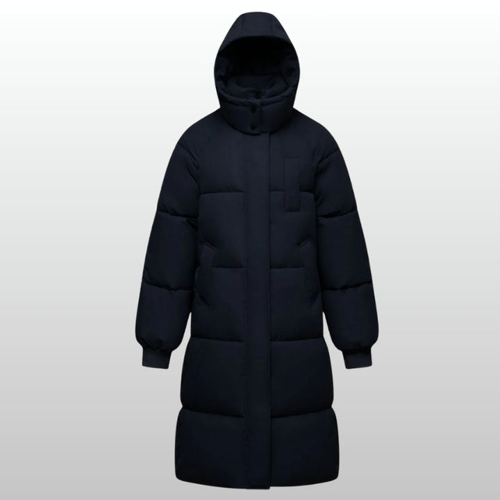 Gloria | Timeless Belted Hooded Long Puffer Jacket