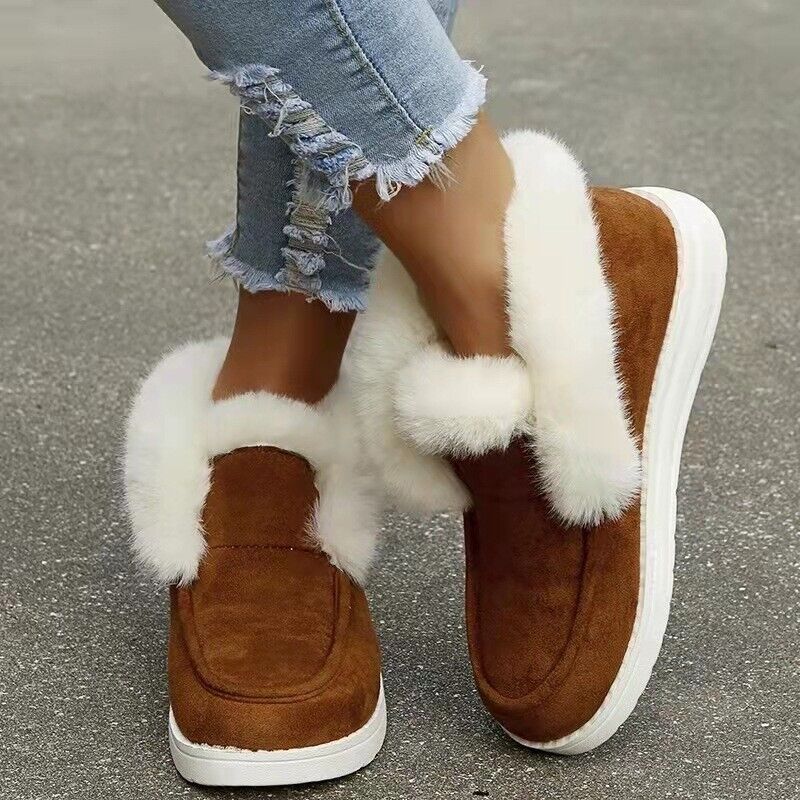 Grace | Relaxed Fur-Lined Slip-On Winter Slippers